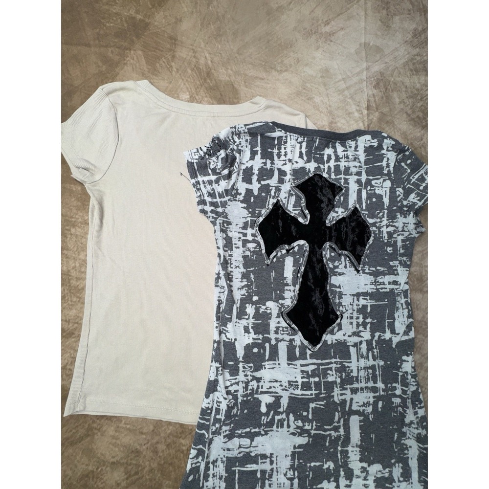 Set Of  2 Womens Medium shirts ~ T party Cross & A New Day